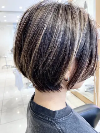 ショート ショート白髪染め無料 ／河瀬謙介のヘアスタイル