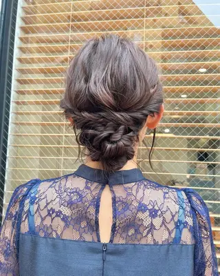 セミロング ヘアアレンジ 髪質改善カラー☆ ヘアアレンジmiyuのヘアスタイル