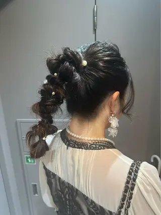 ロング ヘアアレンジ 縮毛矯正+モテカラー 🎀✨MIHOのヘアスタイル