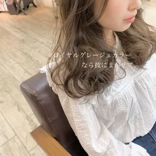 ロング カラー ◆感動口コミ/最小顔 理論カット◆森口 峻のヘアスタイル