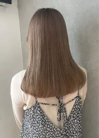 ロング パーマ 酸性縮毛矯正 梅田茶屋町 Juriのヘアスタイル