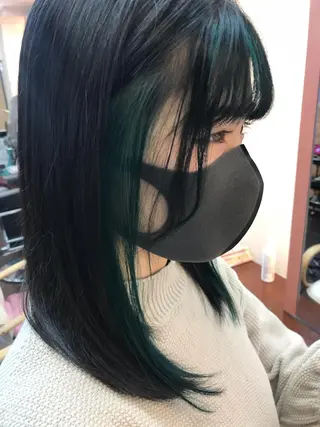 セミロング カラー 桧山 真のヘアスタイル
