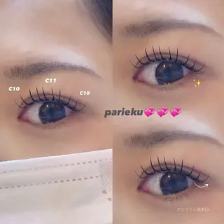 マツエク・マツパ Mell Yuuna ♡パリエク /束感のマツエク・マツパデザイン