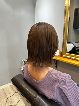 ミディアム カラー 渡辺俊介 暗髪カラー /美髪矯正/髪質改善のヘアスタイル