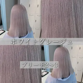 セミロング カラー 🪄池袋ハイトーン 🪄ブリーチカラーのヘアスタイル