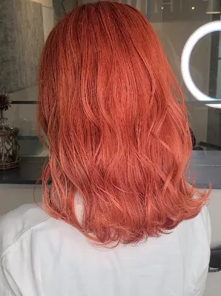 ミディアム カラー ブリーチカラー🌈 嘉名 真樹のヘアスタイル