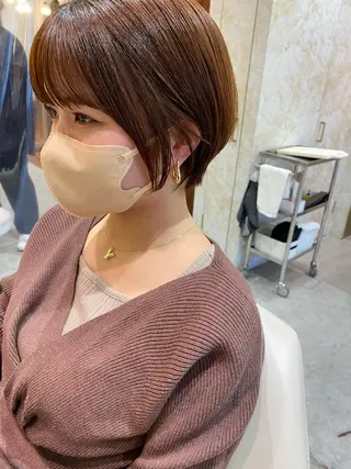 ショート カラー 店長/mao/ 前髪/顔周りカットのヘアスタイル