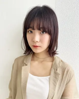 ミディアム 縮毛矯正/ショート/ レイヤー/畑中正敏のヘアスタイル