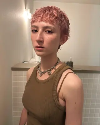 ショート カラー デザイン/レイヤー Kaito🐩/栄のヘアスタイル