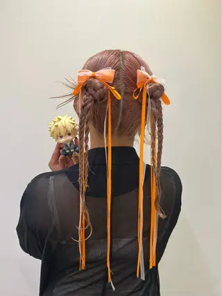 ロング 横浜/デザインカラー 派手髪/ヘアメ/まこのヘアスタイル