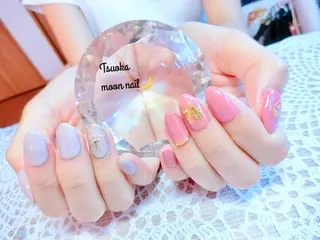 ネイル 🌙都岡 ムーンネイルのネイルデザイン