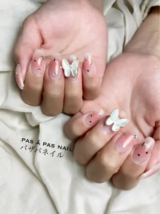 セミロング ネイル Yakko pas á pasのネイルデザイン