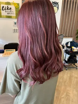ロング カラー ヘアアレンジ like みやびのヘアスタイル
