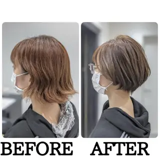 ショート カラー 心斎橋難波本店　店長 THE ECT 中尾のヘアスタイル