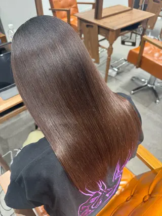 セミロング 髪質改善縮毛✨ 泉谷彪芽のヘアスタイル