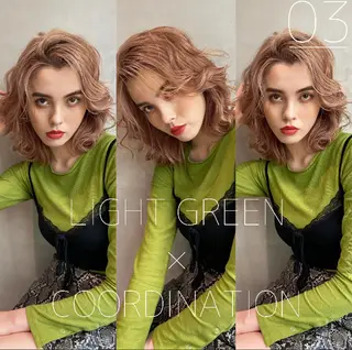 セミロング カラー 💜ハイトーン💛 マジカルかいちゃんのヘアスタイル