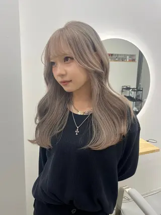 ロング カラー ベージュ⟡˖レイヤー ˖ ࣪⊹あずきのヘアスタイル