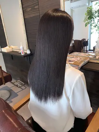 セミロング カラー パーマ 隠れ家美容室 RAW TOKYO 【公式】のヘアスタイル