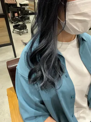 ロング カラー ヘアアレンジ kei/透明感カラー /ベージュ/インナーのヘアスタイル