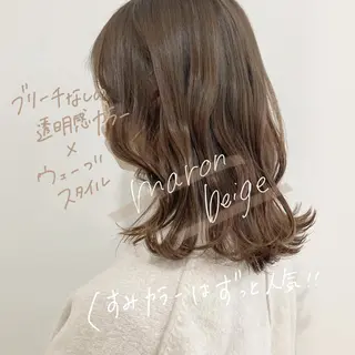 ミディアム カラー お洒落パーマ/ 艶カラー/michiのヘアスタイル