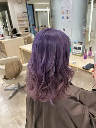 カラー 💜暖色系カラー/ ブリーチカラー💜のヘアスタイル