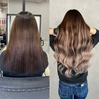 カラー 💎馴染むエクステ ×カラーTOMO💎のヘアスタイル