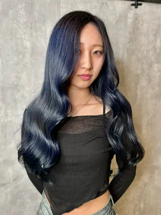 ミディアム カラー 💫miyu💫デザ インカラー/アレンジのヘアスタイル