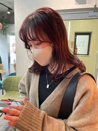 ミディアム カラー ナチュラル透明感🌱 小山美樹子のヘアスタイル