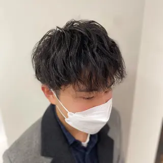 ショート パーマ メンズ 橋本 琉磨のヘアスタイル