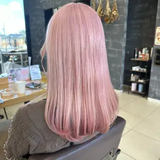 セミロング SHUN/ブリーチ/ カラー/臼井/佐倉のヘアスタイル