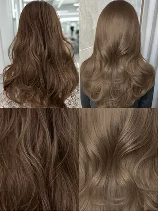 セミロング カラー 顔まわりの神様✨ 透明感カラー藤嶋秀幸のヘアスタイル