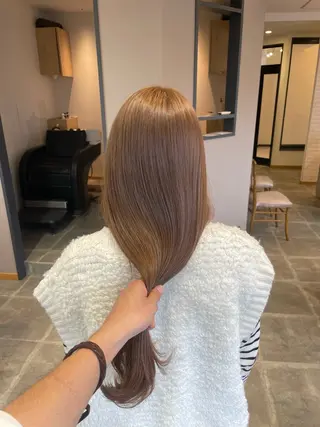 ロング カラー 西村 れいのヘアスタイル