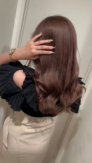 セミロング カラー ヘアアレンジ 🔥ハイトーンカラー ギャルNAOKI🔥のヘアスタイル