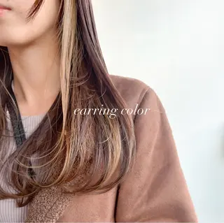 セミロング カラー 艶カラー🫧 猿渡 響のヘアスタイル