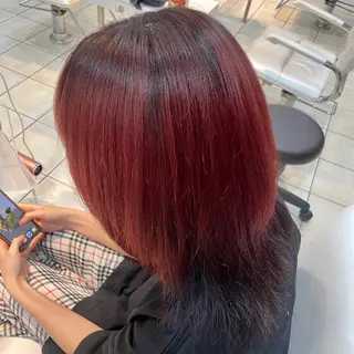 ミディアム カラー ブリーチ/ヘアセット 【𝙍𝙞𝙣𝙤】のヘアスタイル