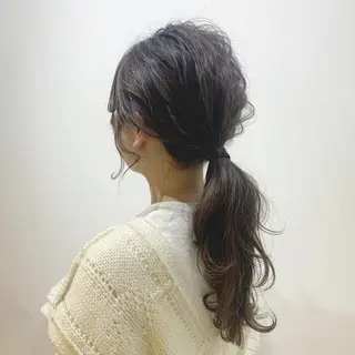 ロング カラー ヘアアレンジ 似合わせ＋韓国カット ニシヤマ　マイのヘアスタイル