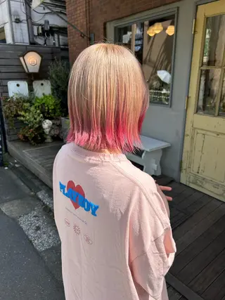 ショート カラー Masaki ブリーチカラーのヘアスタイル