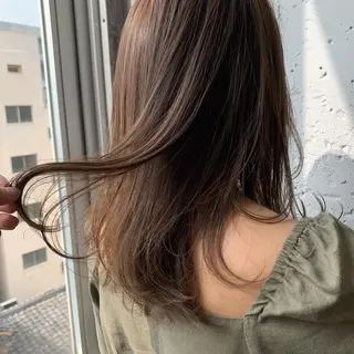 セミロング カラー パーマ ヘアアレンジ 小田 莉加子のヘアスタイル