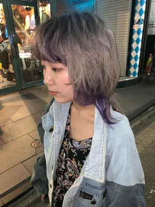 ミディアム カラー ピンクベージュ/新潟 万代/高橋桃葉🍑のヘアスタイル