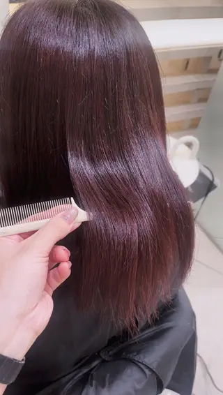 セミロング カラー 💖大人韓国ヘア💖 韓国艶カラー【銀座】のヘアスタイル