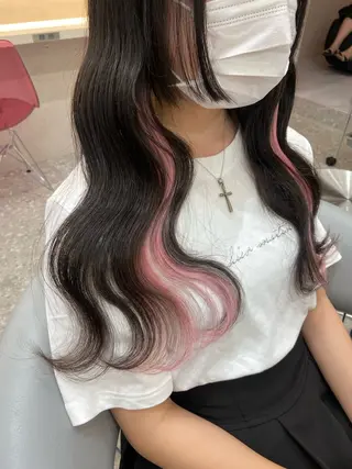 ロング カラー 新宿/韓国ヘア 中明度カラー/かやのヘアスタイル