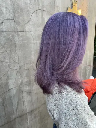 セミロング カラー 🦋透明感カラー /ケアブリーチ🦋のヘアスタイル