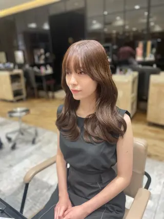 セミロング 前髪顔まわりカット 🌈中村海聖のヘアスタイル