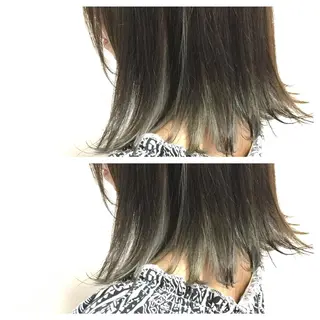 ミディアム カラー GLAD 萩原のヘアスタイル