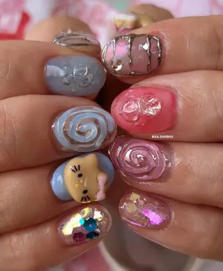 ネイル 3dパーツ/流行り 👧shushu❤️のネイルデザイン