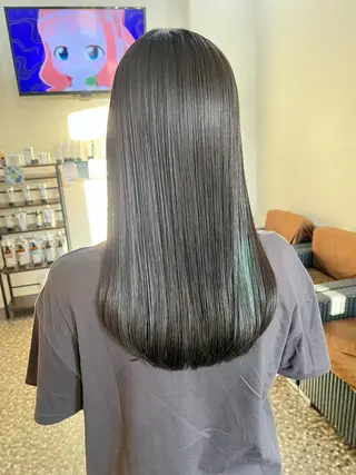 ロング パーマ 権 燦易のヘアスタイル