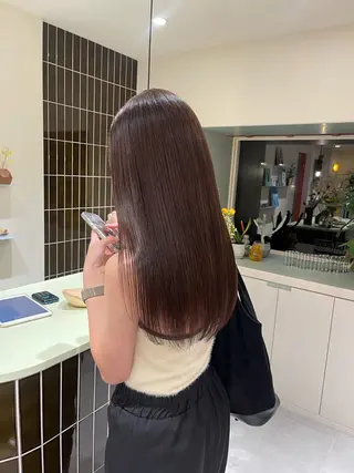 ロング カラー 新井 楓梨のヘアスタイル