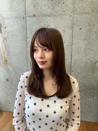 セミロング カラー 🎀ベージュカラー/ kae🎀のヘアスタイル