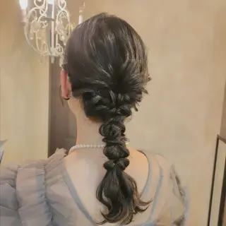 ヘアアレンジ セミロング 田井中 悠紀のヘアスタイル