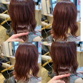 ミディアム カラー 艶カラー/韓国顔周り 🎀mamiのヘアスタイル